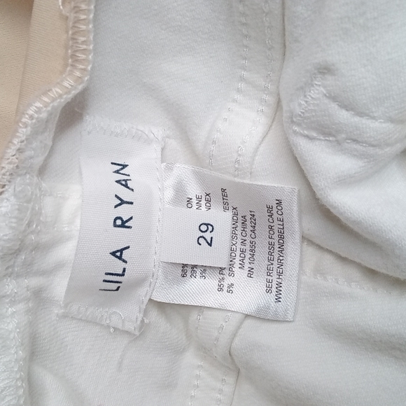 Lila Ryan Kent Maternity White Cuffed Cropped Capri Skinny Jeans. Sz 29 - Picture 6 of 8